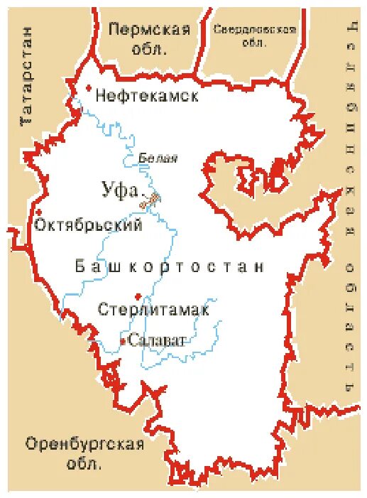 Местоположение уфа башкортостан. Республика Башкортостан на контурной карте Урала. Республика Башкортостан граничит. Г Салават Республика Башкортостан на карте. Башкирия карта Башкирии с кем граничит.