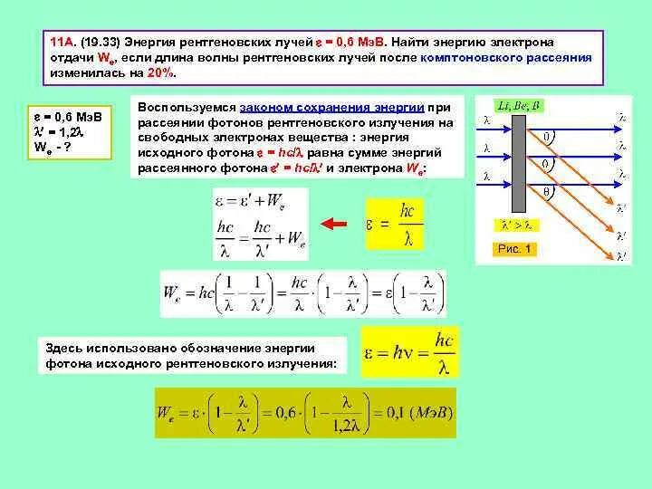 Энергия рентгеновского фотона. Энергия электрона отдачи. Рентгеновские лучи длина волны. Мощность рентген излучения. Энергия фотона некоторого излучения