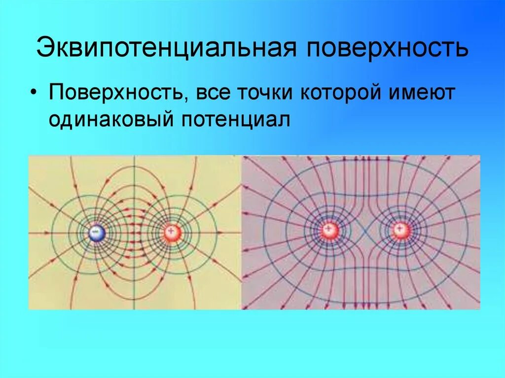 Потенциал электрического поля тест. Эквипотенциальные поверхности. Сечение эквипотенциальных поверхностей. Картина эквипотенциальных поверхностей. Эквипотенциальные линии.