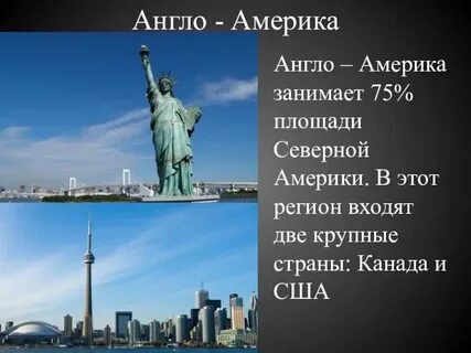 Карта англо саксонской америки