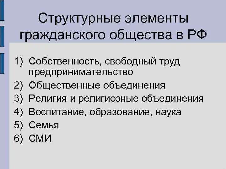 Структурные элементы гражданского общества. Элементы гражданского общества в России. Элементы структуры гражданского общества. Назовите структурный элемент гражданского общества.