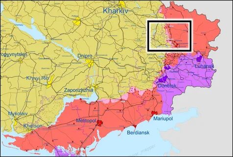 Донецкая область с городами на карте 2023