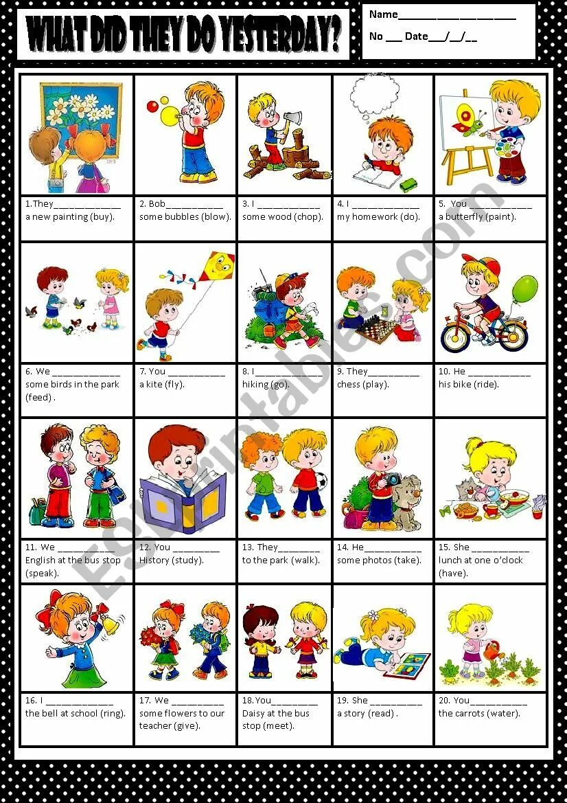 What did they do yesterday. What do they do. what did you do yesterday worksheet. what di they do yesterday. what did you do yesterday mingling questionarie.