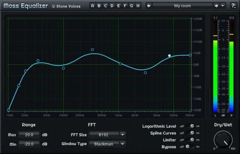 Бесплатный плагин для вокала. Vst equalizer. эквалайзер для вокала. эквалайзер плагин. vst equalizer с анализом частот.