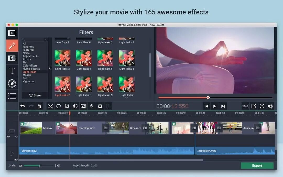 Как сделать в мовави. Movavi Video Editor. Movavi Video Editor Интерфейс. Титры для мовави. Обзор мовави видео редактор.