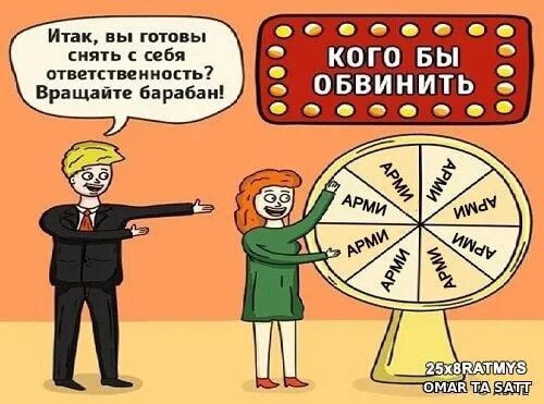 Итак два почтенных мужа честь и украшение. Итак вы готовы снять с себя ответственность вращайте барабан. Кого обвинить вращайте барабан. Ответственность на себя. Кого бы обвинить.