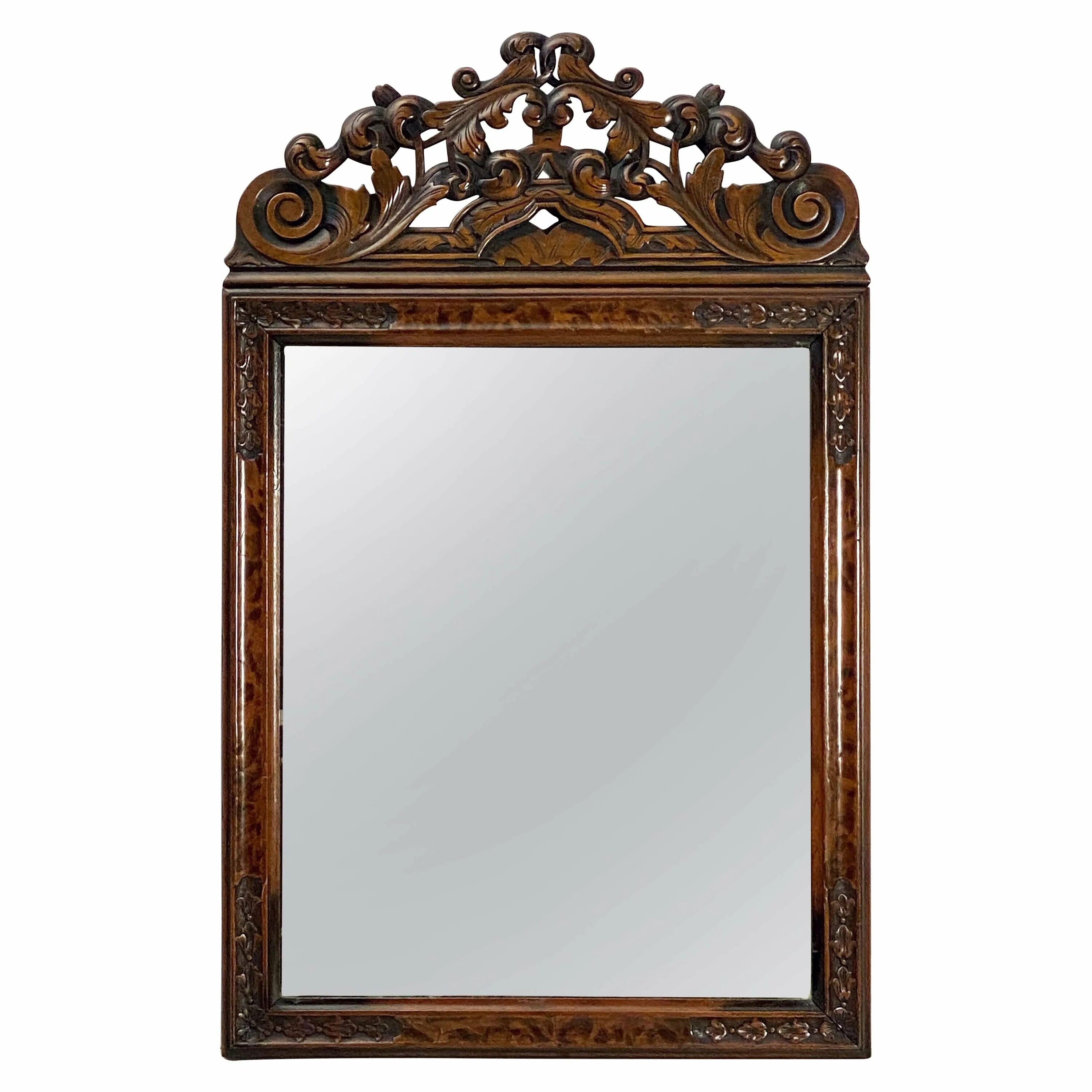 Edwardian Carved Walnut Wall Mirror. Зеркало в викторианском стиле. Зеркало на английском. Зеркало на англ.