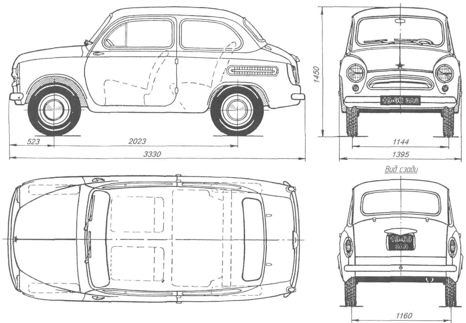 Размеры заз 968. Габариты ЗАЗ-965а «Запорожец». Москвич 412 габариты кузова. ЗАЗ 965 габариты. ЗАЗ 965 чертеж.