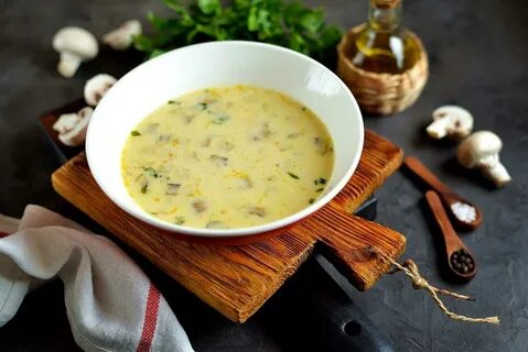 Картофельный суп с плавленным сыром
