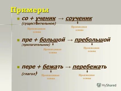 Укажите производные слова