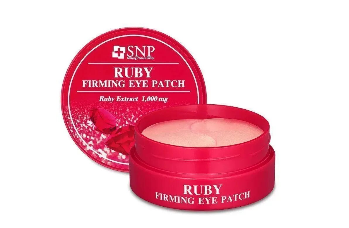 Купить корейскую косметику патчи. Патчи SNP Ruby Firming Eye Patch. SNP Ruby Nutrition Eye Patch. Патчи SNP С рубиновой пудрой. SNP Ruby Nutrition Eye Patch гидрогелевые патчи для глаз с пудрой Рубина 60ea.