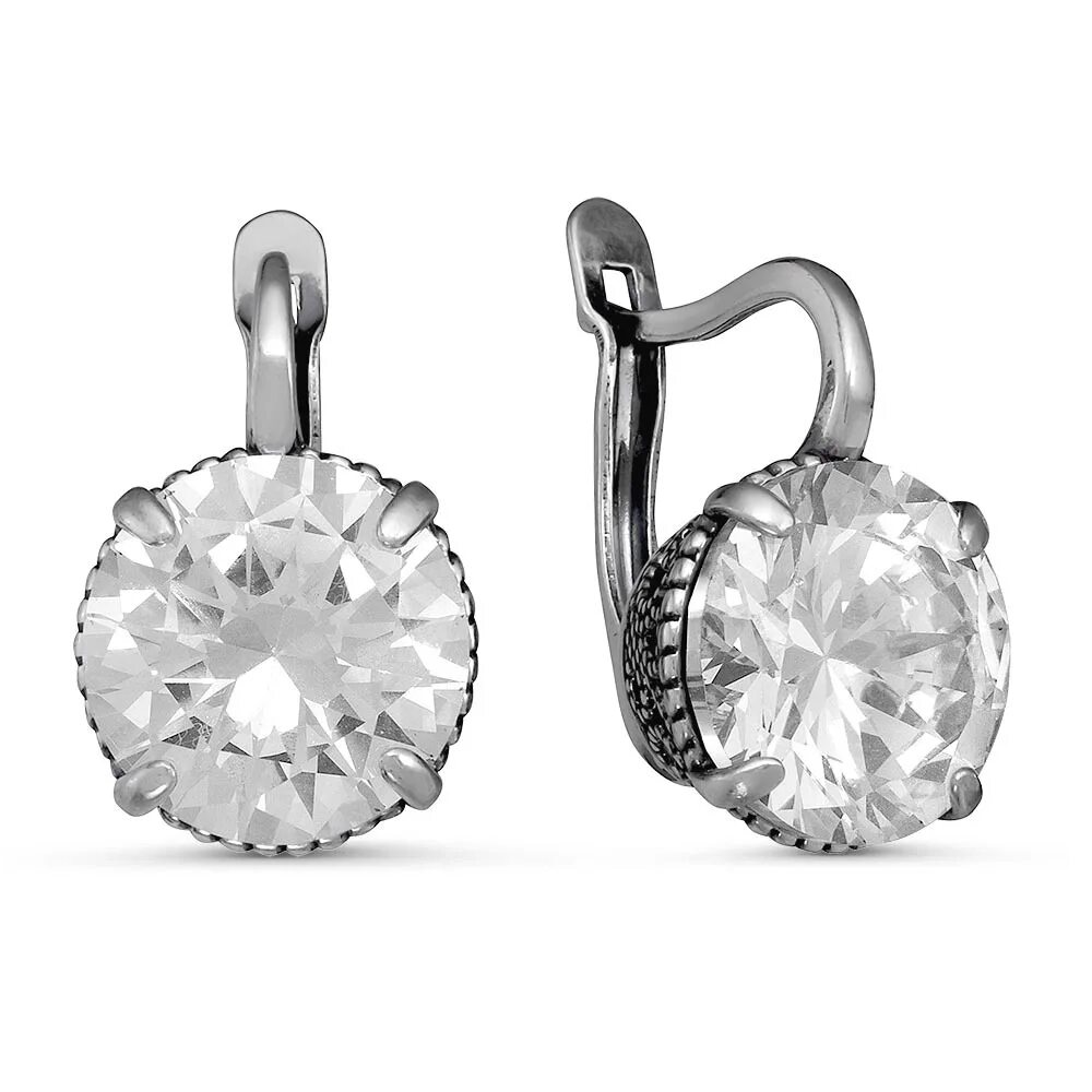 Серьги серебро с камнями фото цена Новые модные серьги из белого золота AliExpress