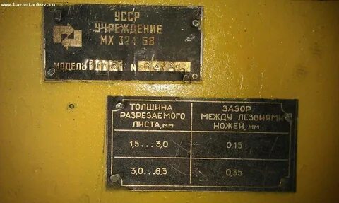Ножи гильотина зазор