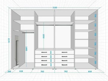 Встроенный шкаф купе ширина