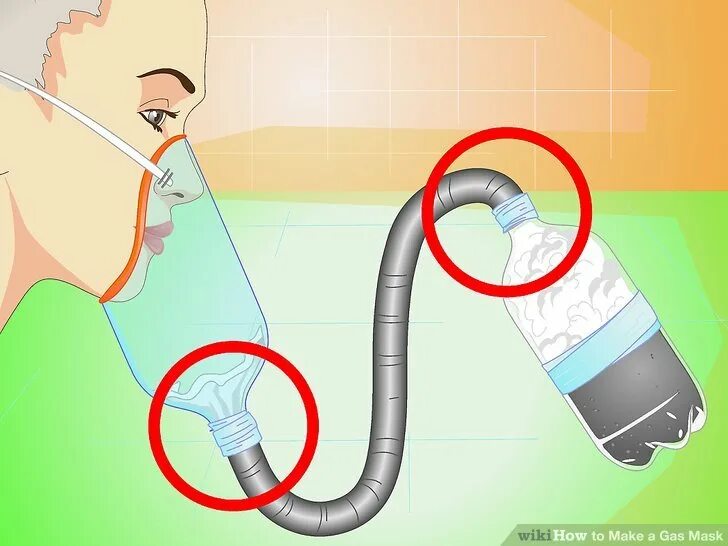 To make gas. Респиратор из бутылки. Кустарный противогаз. Самодельный респиратор. Как сделать противогаз из бутылки.
