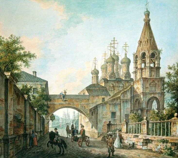 1800 х годах. Фёдор Алексеев пейзажи Москвы 1800.