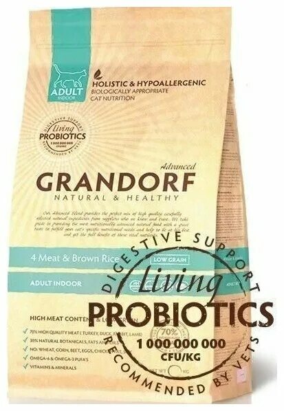 Грандорф купить 4 мяса. Grandorf Indoor Probiotic 4 meat 400 г.. Grandorf Indoor Probiotic 4 мяса 2 кг. Для кошек. Grandorf Cat 4meat Indoor Probiotic корм д/кошек, 4вида мяса. Grandorf Cat 4 meat Probiotic Indoor (4 мяса с пробиотиками для кошек) 2 кг..