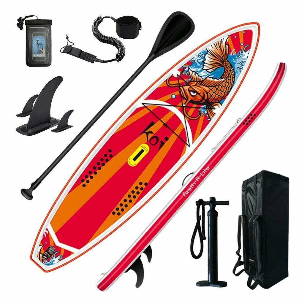 Sup Board Koi 11.6. САП доска sup Board FUNWATER 11'6 Koi. Надувная доска для sup-бординга. FUNWATER Koi 11.6. Feath r lite