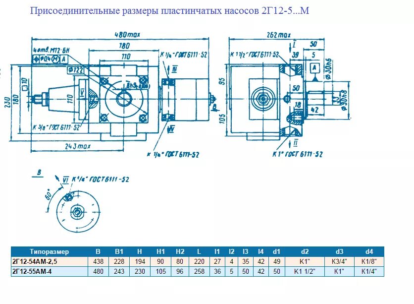 55 12 1 1 5. Насос пластинчатый 2г12-54ам-2,5. Чертеж насоса г12-53ам. Насос пластинчатый регулируемый г12-5м.