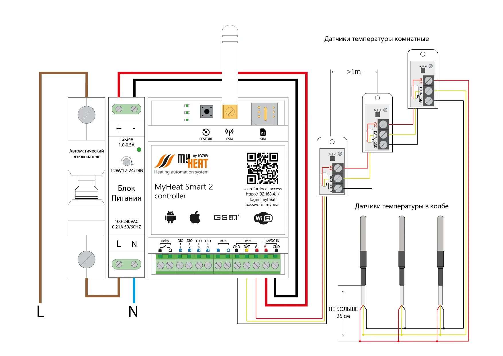 Схема подключения датчика температуры к контроллеру. Прибор управления myheat smart 2. Подключение my heat. Термостат эван my heat smart. Схема подключения myheat smart 2.