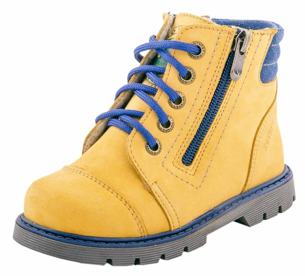 Ботинки весенние для мальчика. 352098-31 Котофей. Ботинки для мальчика. Желтые детские ботинки. Осенние ботинки для мальчиков.
