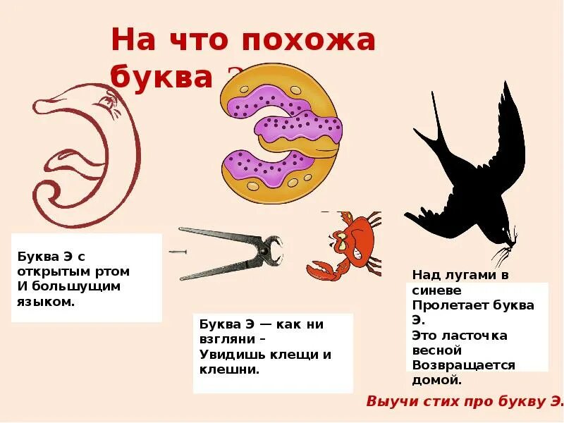 Буква э для дошкольников презентация. На что похожа буква э. что похоже на букву э. на что похожа э. на что похожа буква э в картинках.