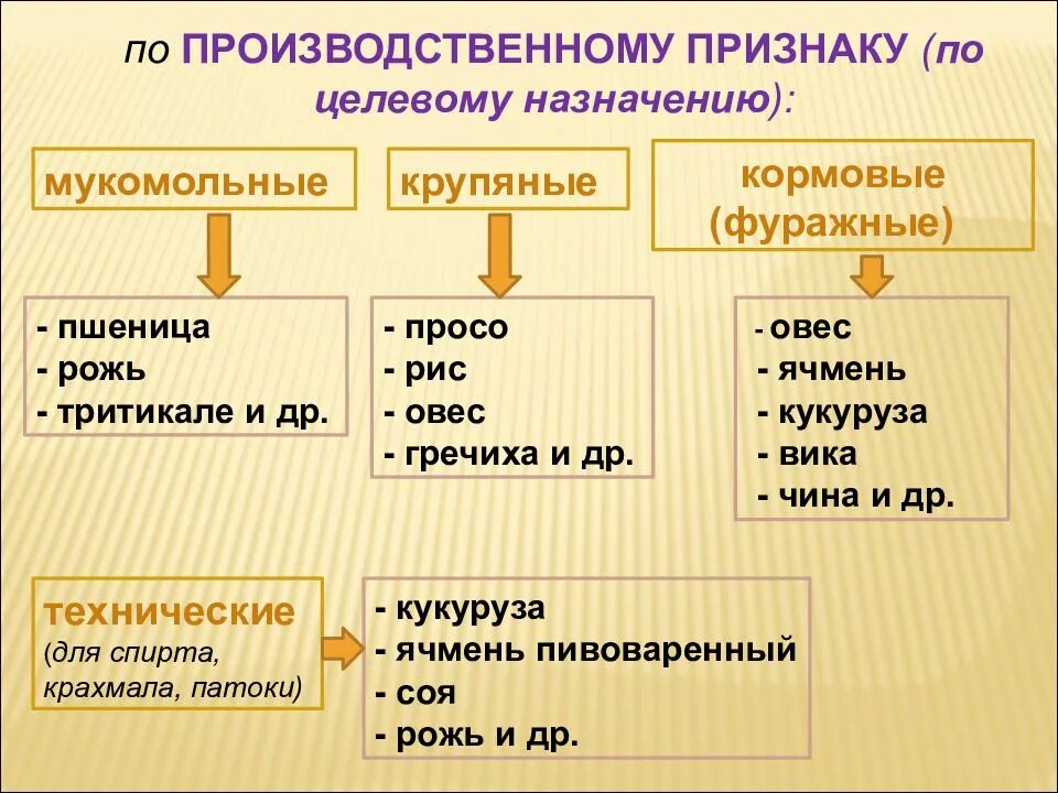 Назначение зерна