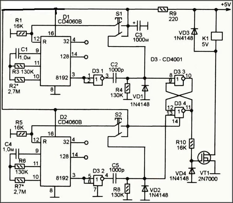 Cd4060 реле времени. Микросхема таймер cd4060. Микросхема cd4060 схема включения. Cd4001 Генератор импульсов.