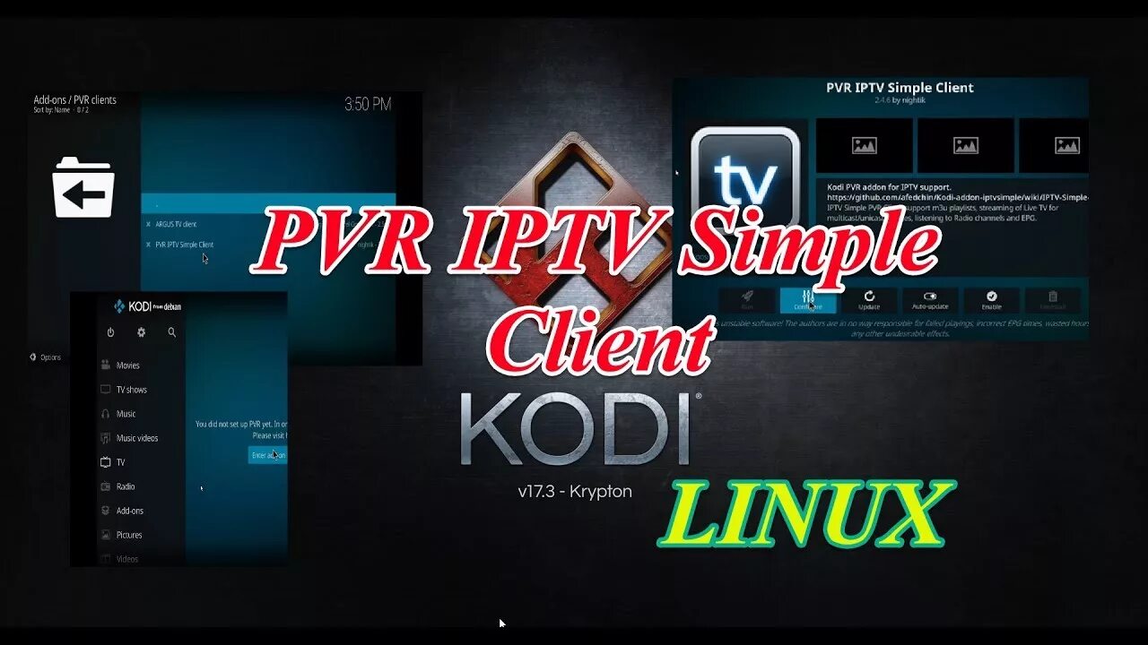 Simple client. Kodi линукс. IPTV PVR simple. Kodi IPTV. Simple IPTV.