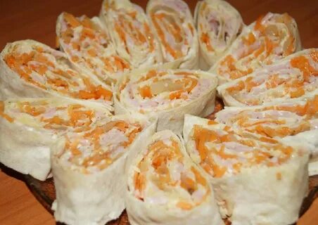 Рецепт рулета из лаваша с морковкой