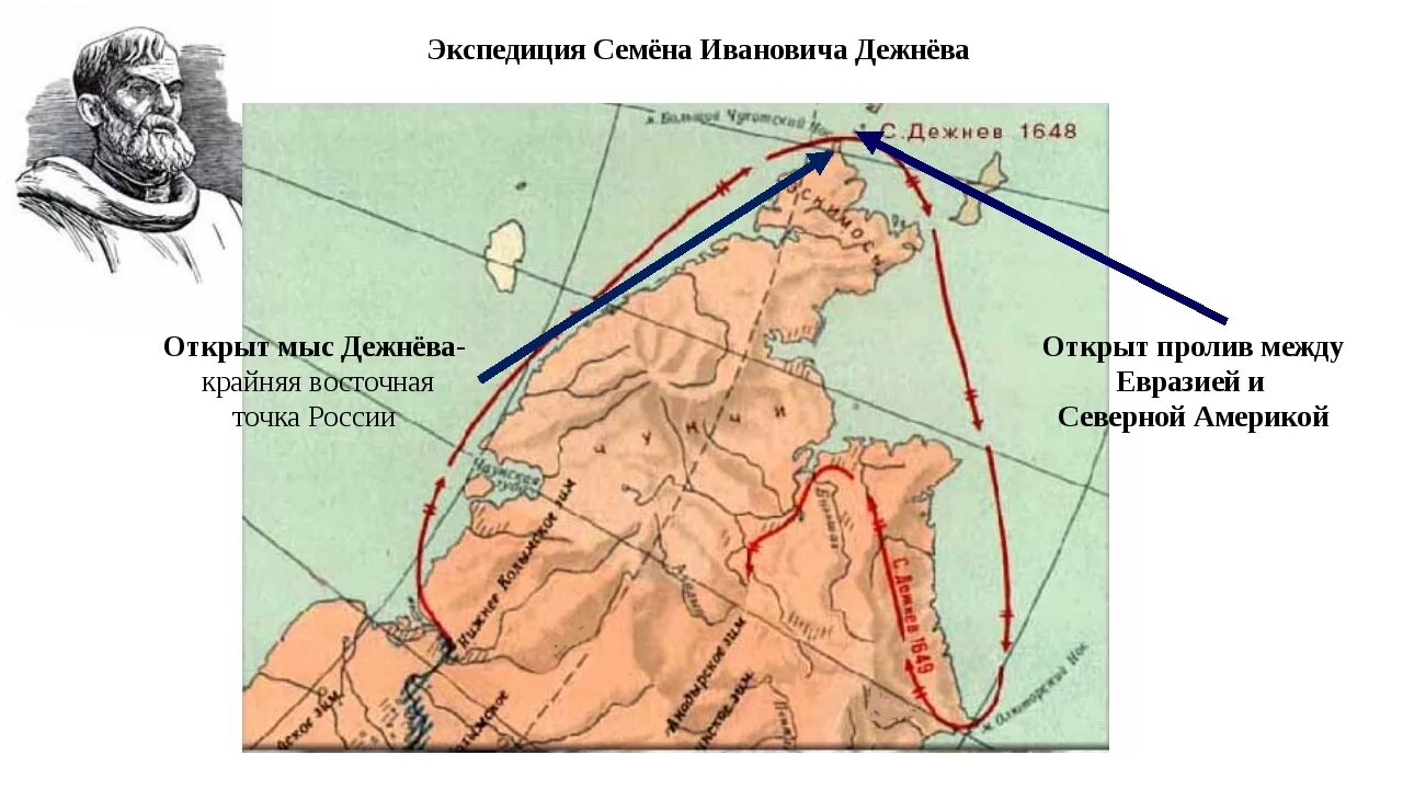 Крайнем северо востоке. Экспедиция Дежнева 1648. Экспедиция Попова и Дежнева 1648. Экспедиция семена Дежнёва в 1648 г.. Маршрут экспедиции семена Дежнева 1648.