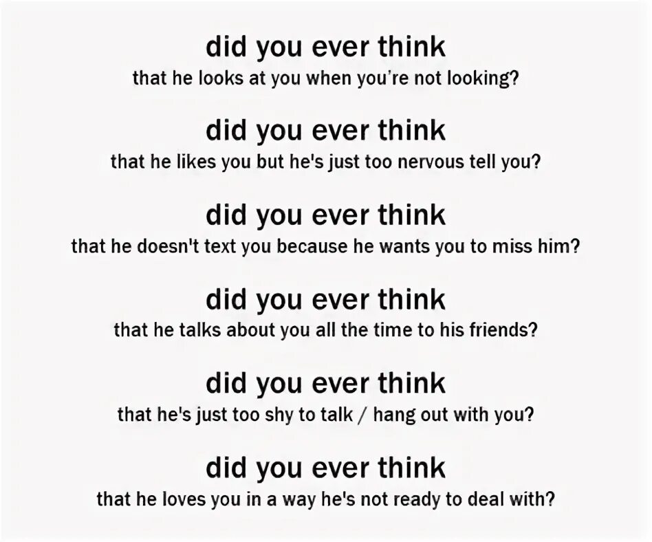 Did you ever want me