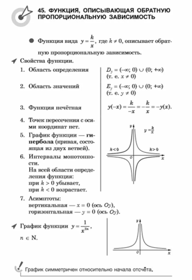 Функция обратно пропорциональная 8 класс. Функции обратной пропорциональности график и свойства. Свойства Графика функции обратной пропорциональности. Функция обратной пропорциональности. Свойства функции обратной пропорциональности.