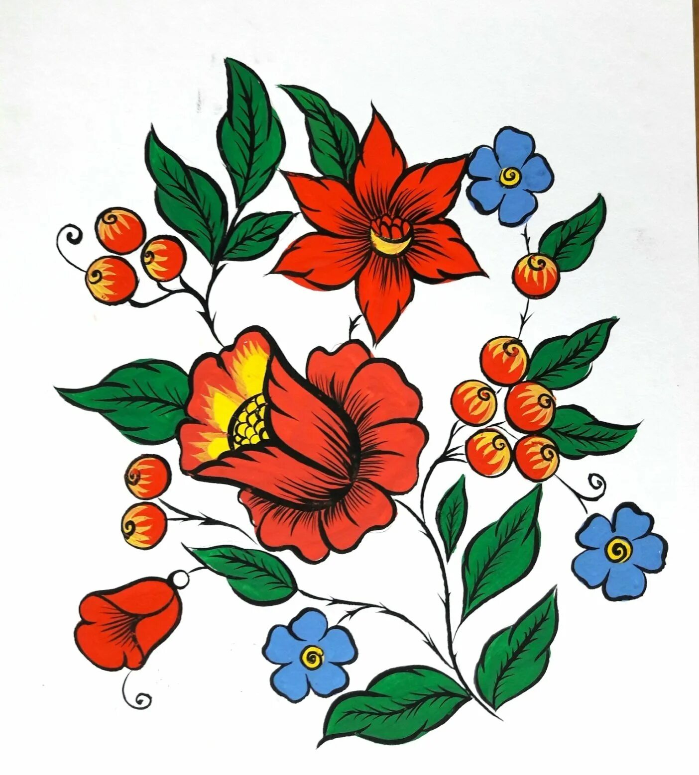 Изображение элементов цветка