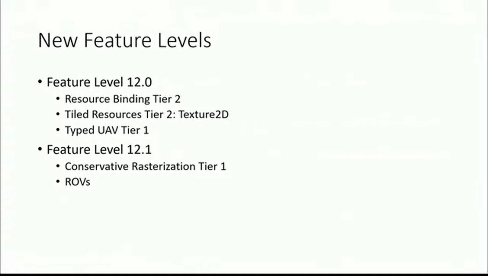 Feature level 11 1. DIRECTX feature Level 12_0.