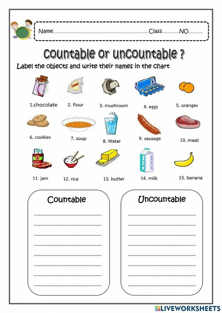 Uncountable exercises. Uncountable exercises