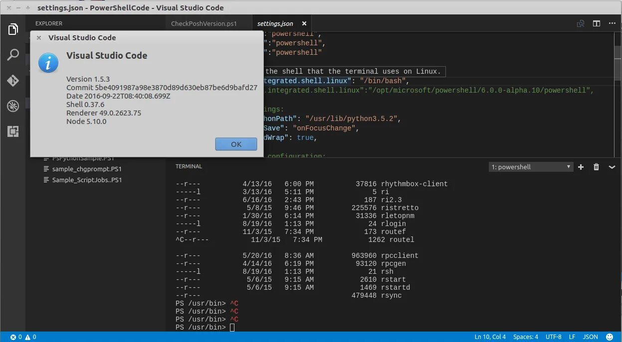 Vs code Terminal. POWERSHELL Visual Studio. Терминал POWERSHELL. Json для vs code. Powershell terminal