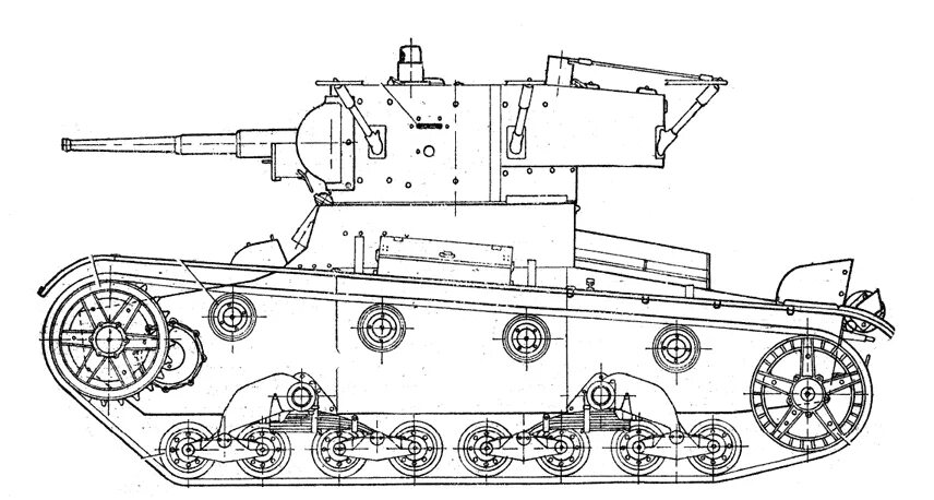 Рисунок 26. Танк БТ-26. Т-26 танк СССР. Т-26 чертеж. Танк т 26 рисунок.