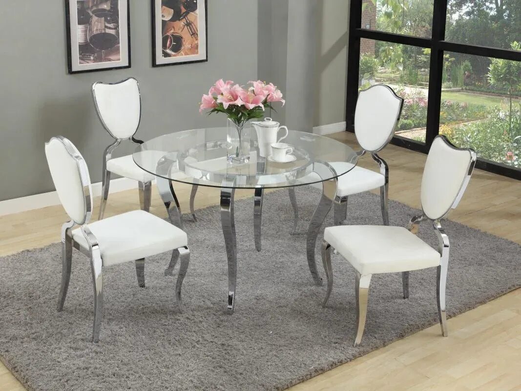 Круглый белый стол стекло. Deninsofas s.table 700 стол стеклянный. белый стеклянный круглый стол. стеклянный стол в интерьере. круглый стол со стульями.