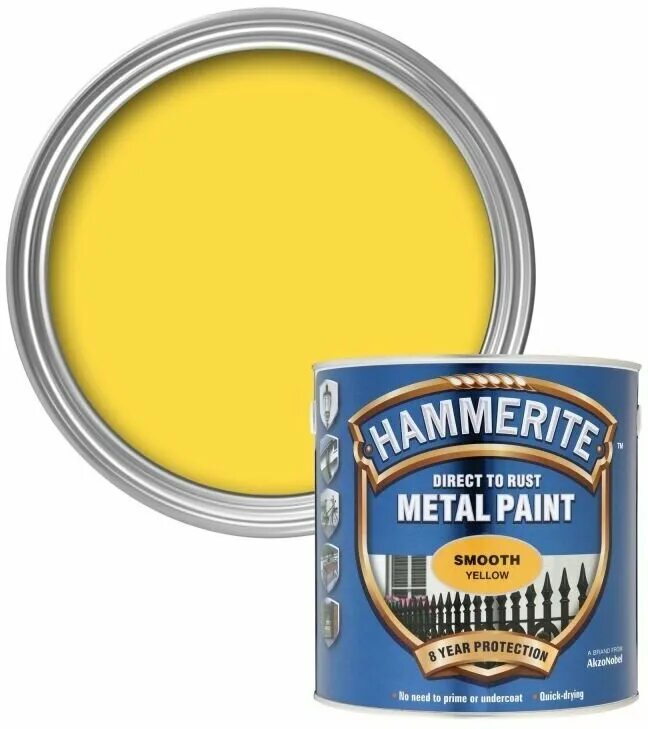 Купить краску хаммерайт. Hammerite smooth гладкая эмаль по ржавчине белая 0.75 л.. Краска Хаммерайт желтая по металлу. Краска для металла гладкая полуматовая Hammerite. Хаммерайт 3 в 1 гладкая желтая.