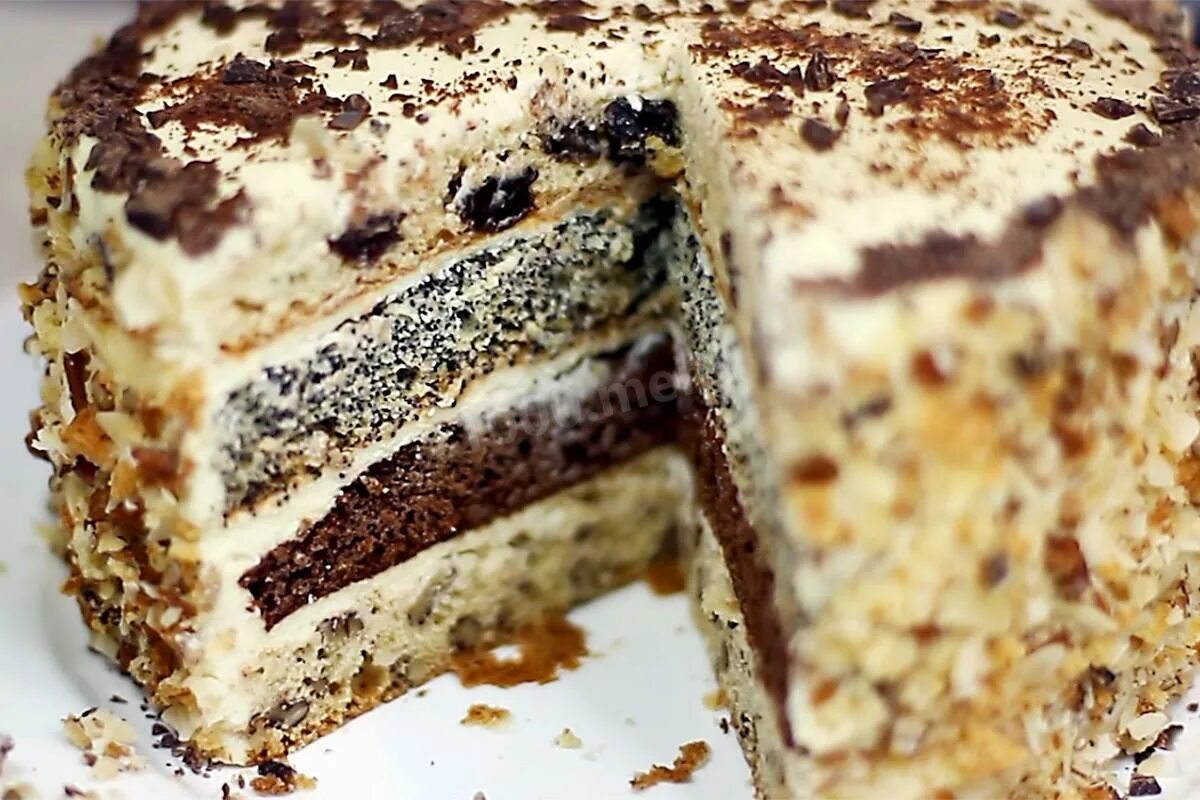 Торт из сухарей без выпечки рецепт с фото - 1000.menu