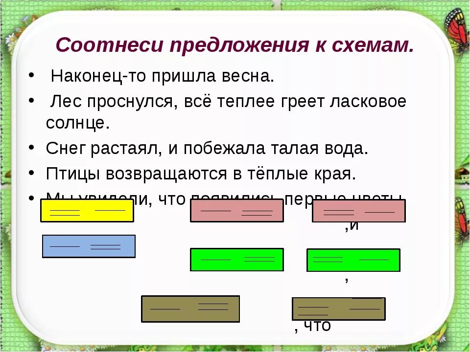 Составить предложение по схеме перечисление. Схема предложения. Схемы для составления предложений. Как составить схему предложения. Составьте схему предложения.