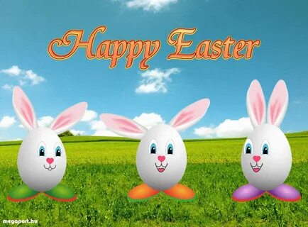 Happy Easter Animated Gif Ecard Megaport Media Spring Bunnies GIF - LowGif