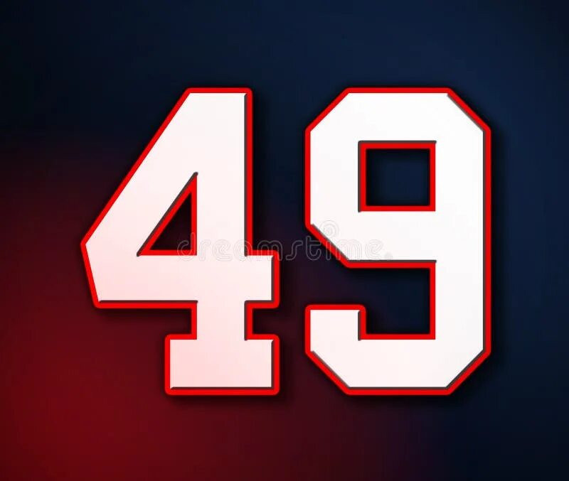 Номер 49. Цифра 49. Цифры номера спортивных. Номер 49 в спорте.