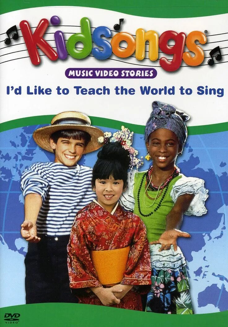 Sing world. Kidsongs. I D like to teach the World to Sing. Kidsongs a Day at the Beach. Kidsongs the wonderful World of Sports 1987.