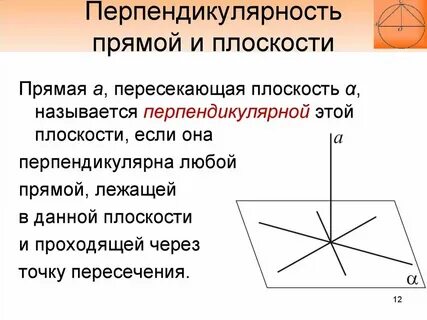 Какое свойство перпендикулярных прямых