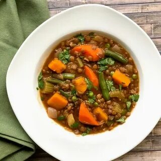 Чечевица с мясом и овощами