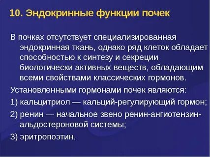 Гормоны печени и почек