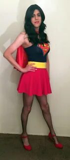 Emily Florence CD Halloween 1, Black Tights, Supergirl, Crossdressers, Tran...