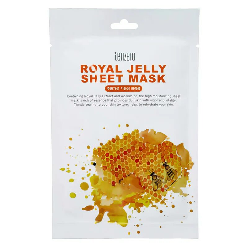 TENZERO Royal Jelly Sheet Mask. Маски TENZERO. TENZERO. Тканевая маска с экстрактом маточного молочка, 25мл.. TENZERO. Тканевая маска с экстрактом моркови, 25мл.. Маска royal jelly